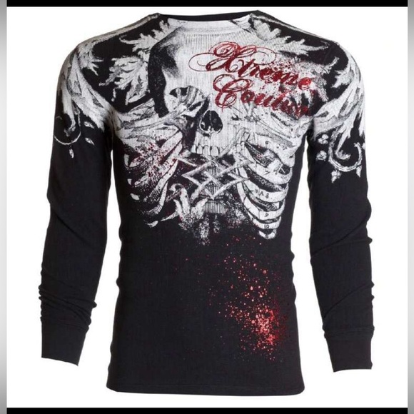 Affliction Other - Affliction | NWT’s thermal cyber Y2K gothic grunge spine graphic long sleeve